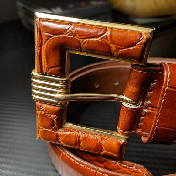 Alligator Grain Steerhide Belt - Picture 2 of 4
